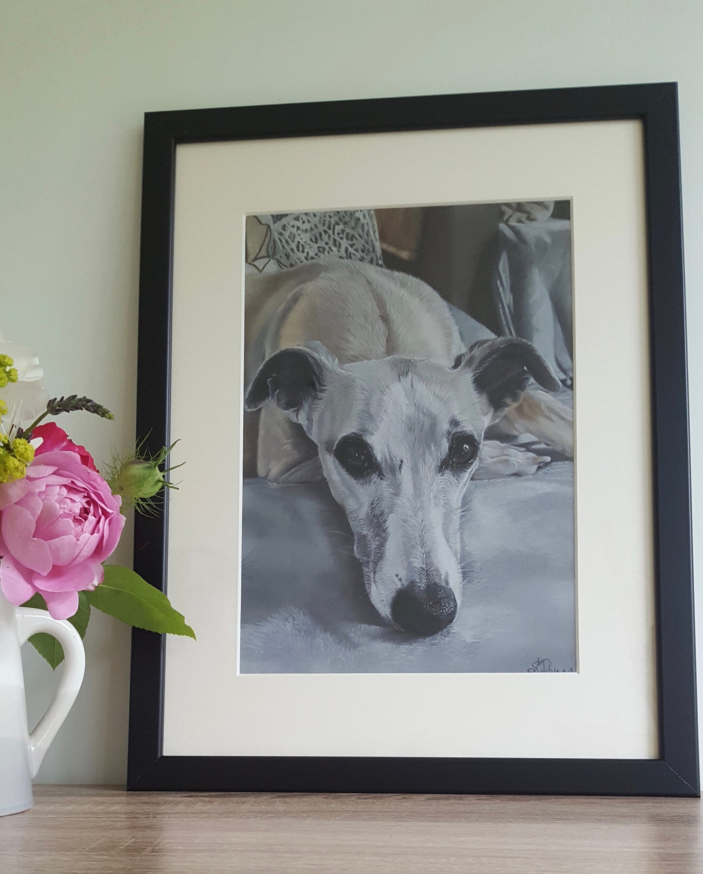 "Soulful" Whippet giclee print