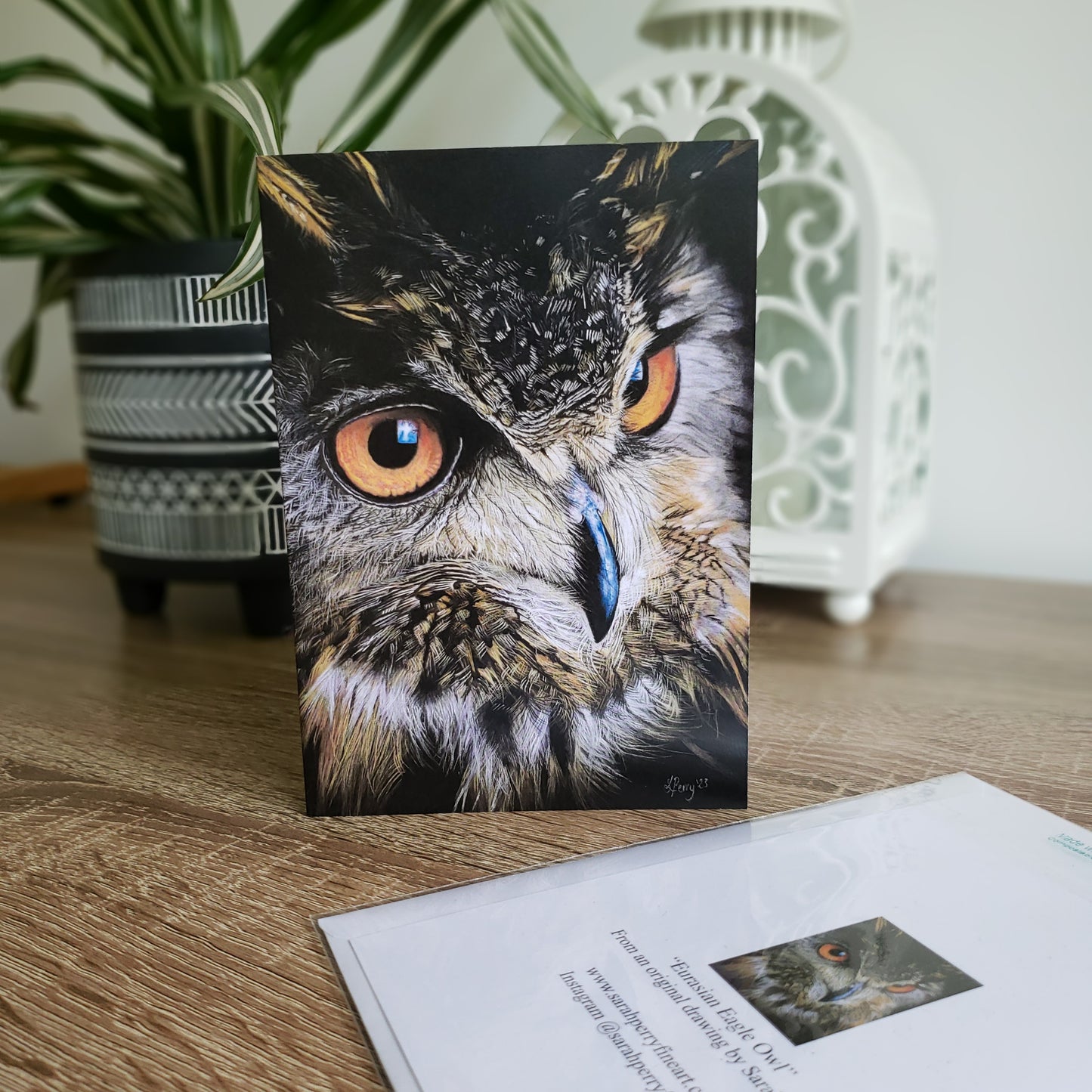 "Eurasian Eagle Owl" greetings card