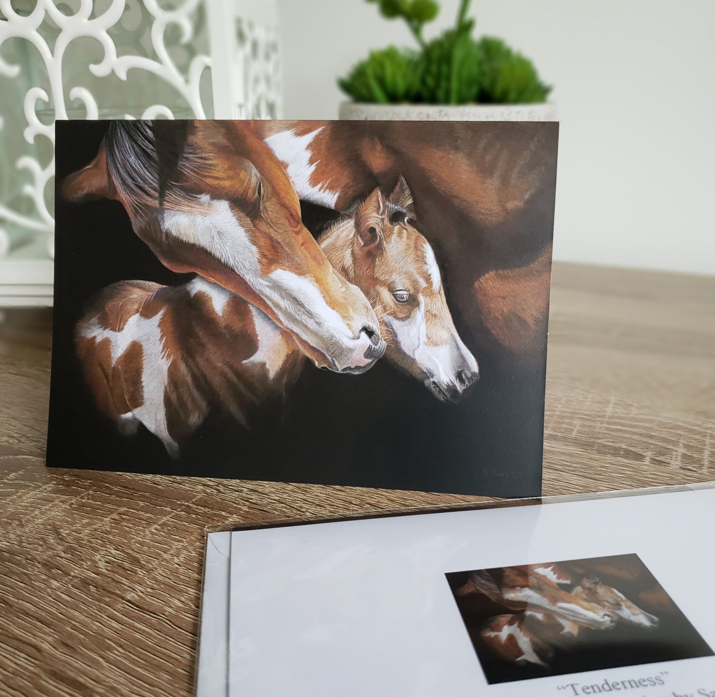 "Tenderness" Pack of 5 mare and foal cards