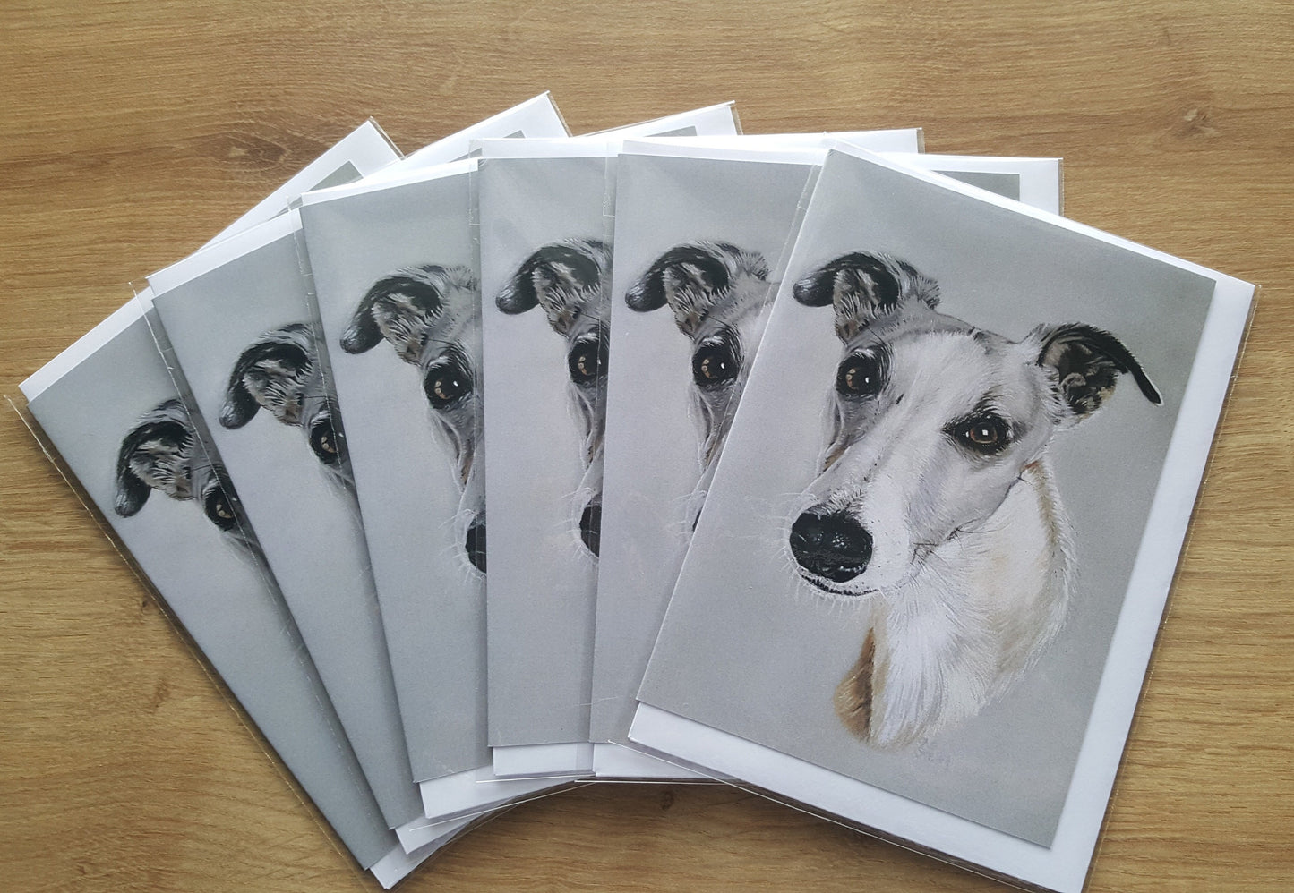 "Ned" Whippet greetings card