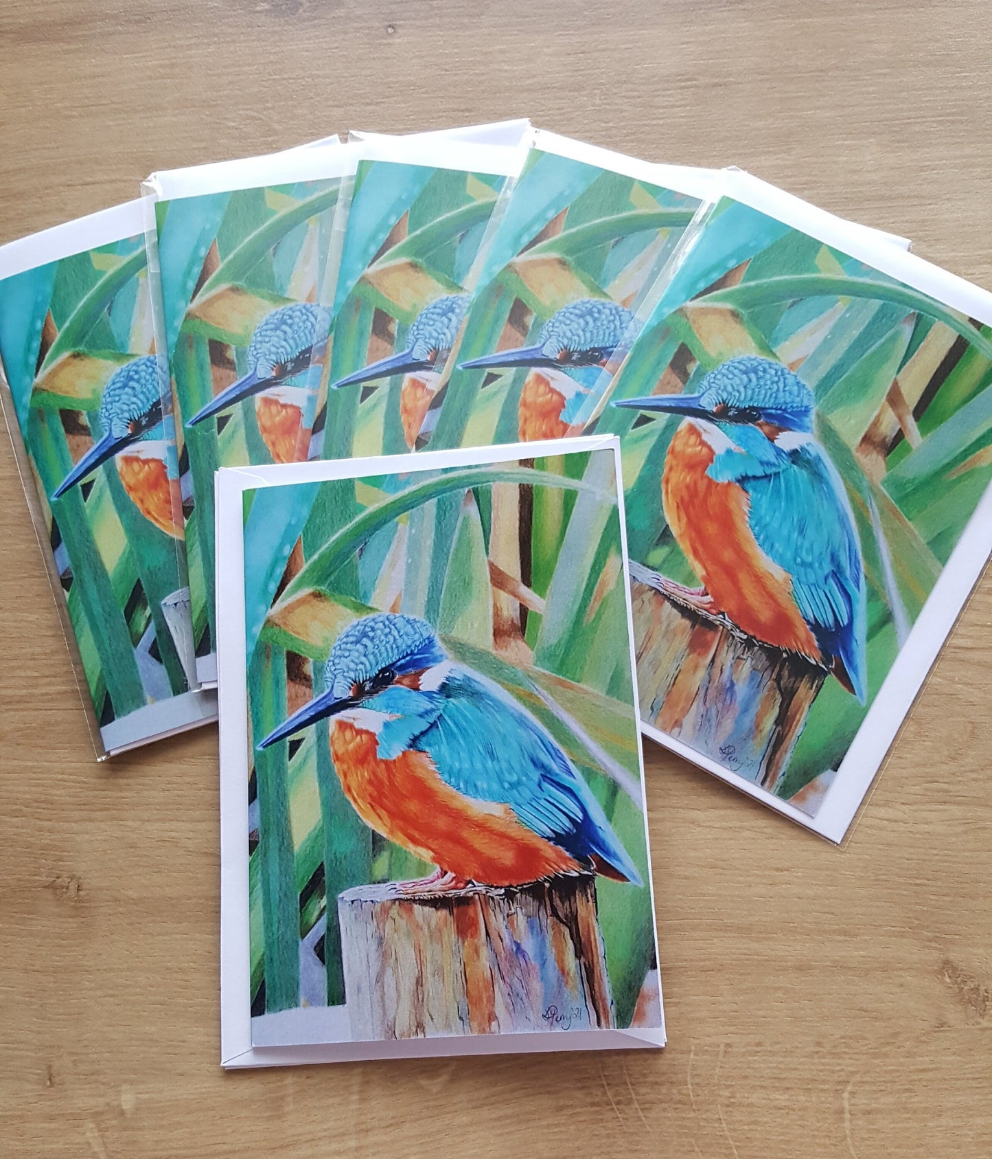 Pack of 5 Kingfisher cards
