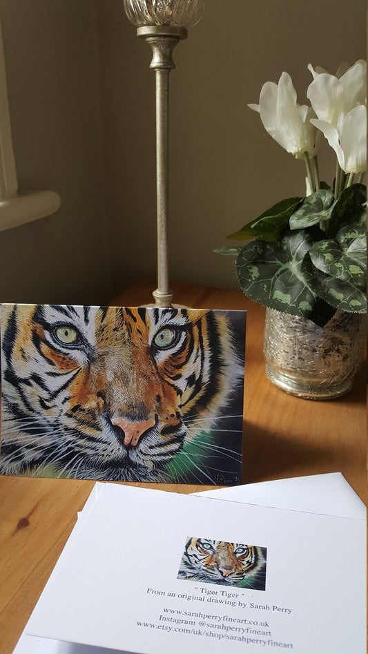 "Tiger, tiger" greetings card