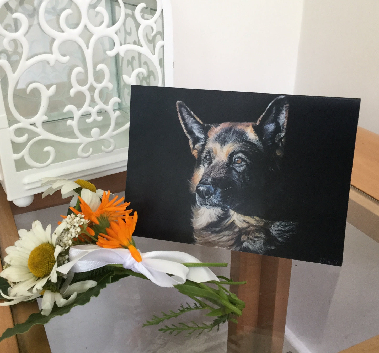 "Patience" Pack of 5 German shepherd greetings cards