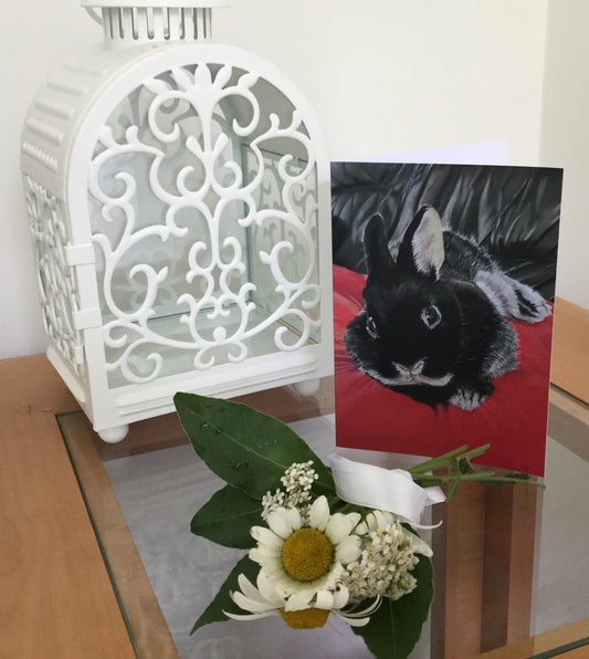 "Betsy" Rabbit greetings card