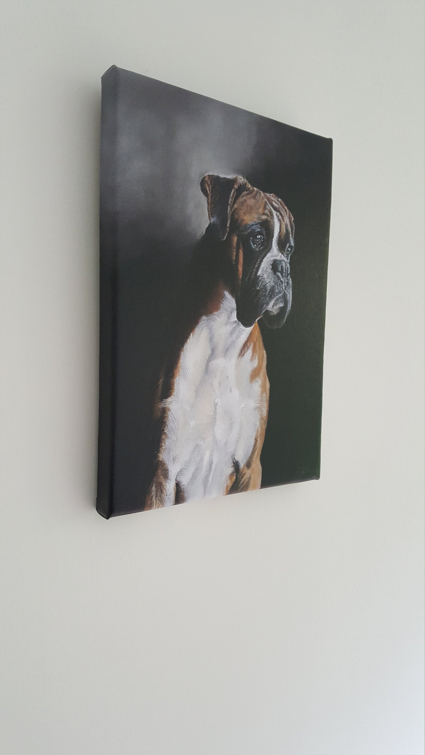 "Waiting" Boxer dog limited edition canvas print
