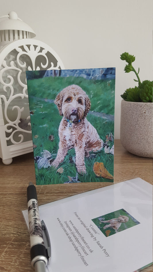 "Connie" Cockerpoo greetings card