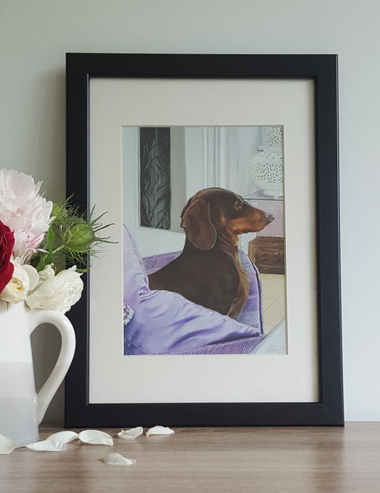 "Bertie" Dachshund giclee print