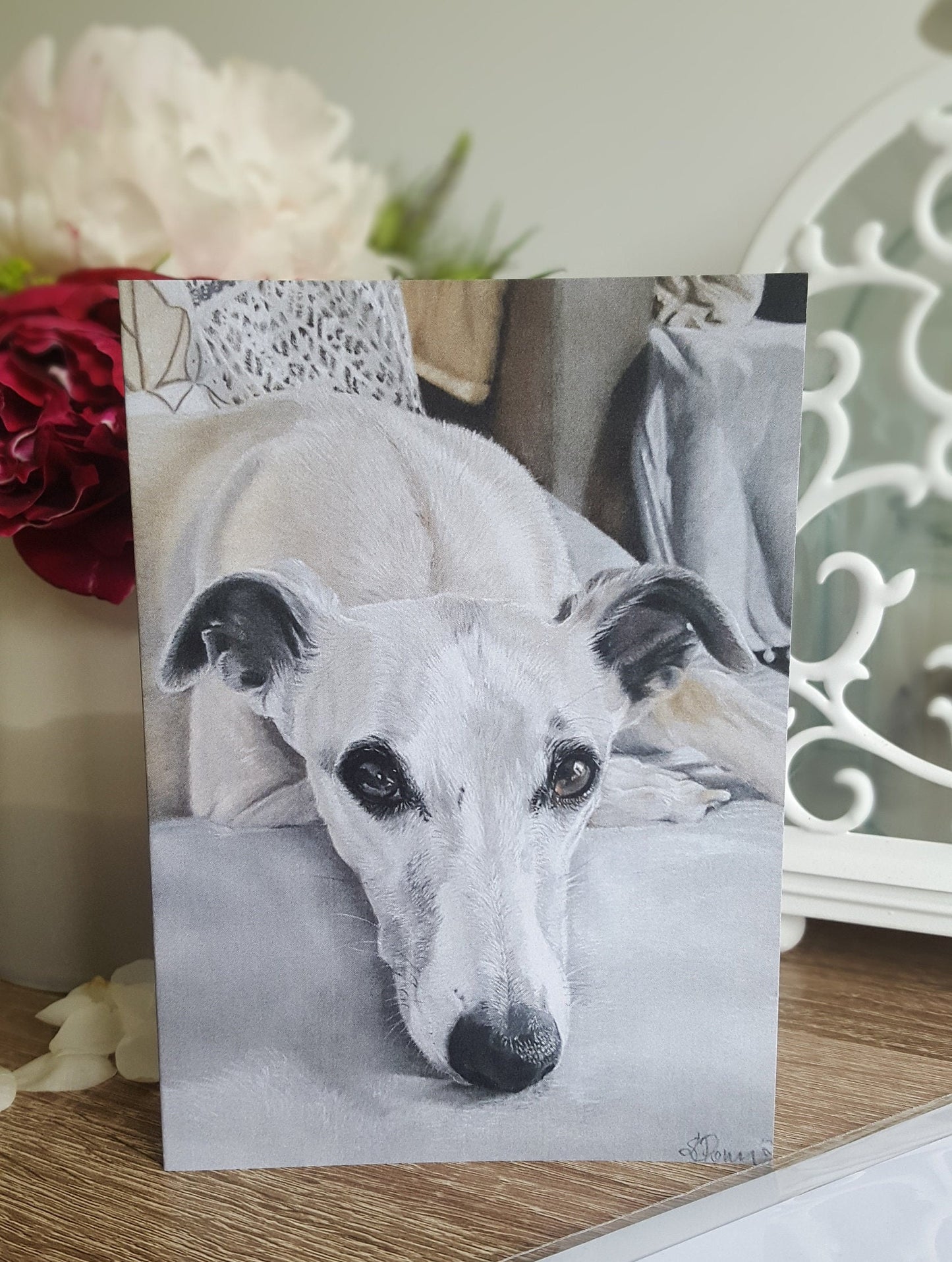 "Soulful" whippet greetings cards