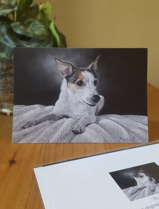"Roogle" Jack Russell greetings card