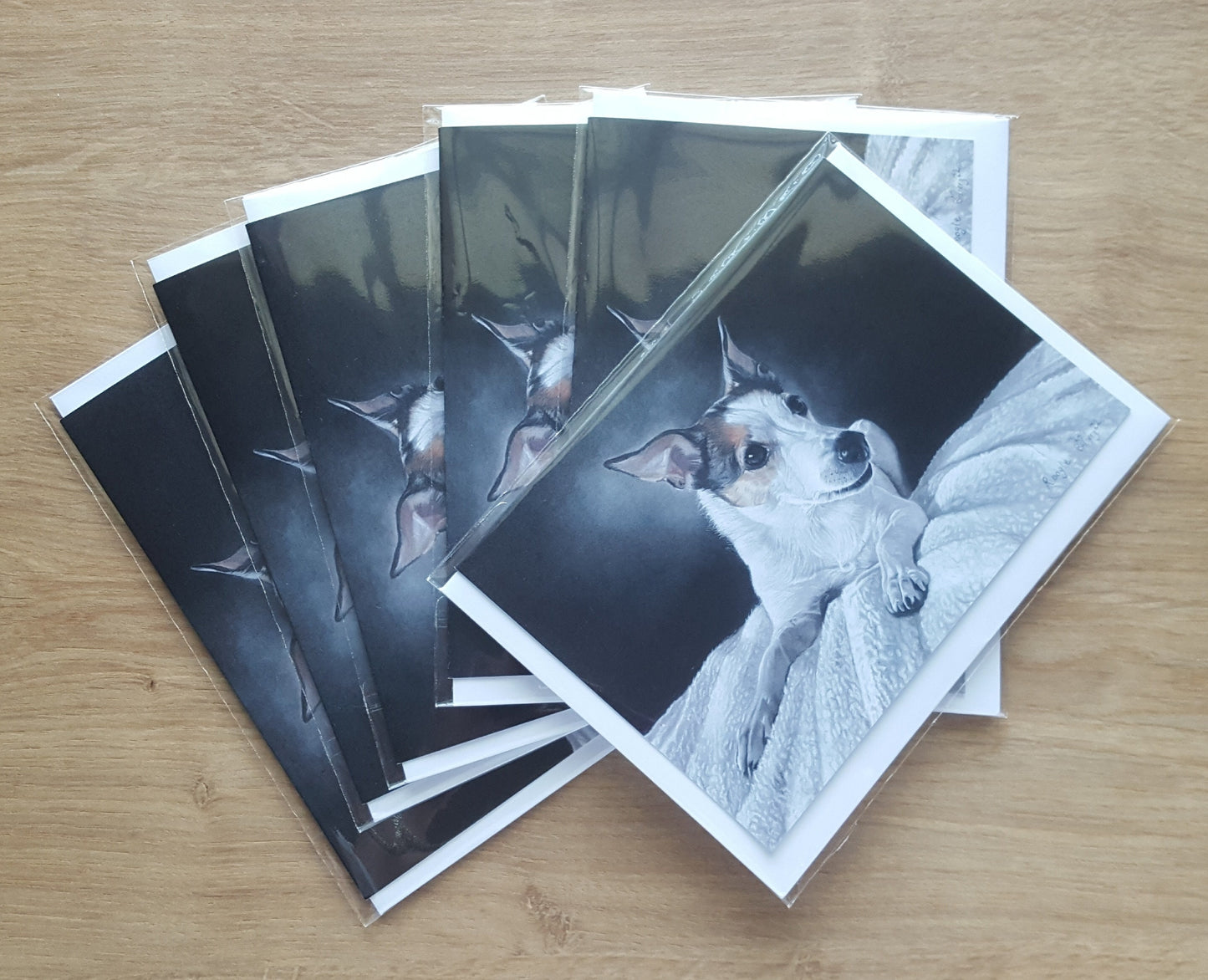 "Roogle" Pack of 5 Jack Russell greetings cards